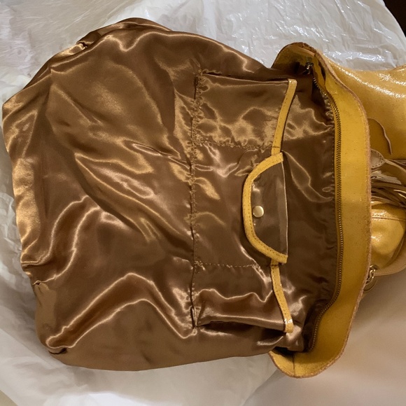 Mustard Rough Leather Bag by Charles Jourdan -NWOT - Picture 12 of 14